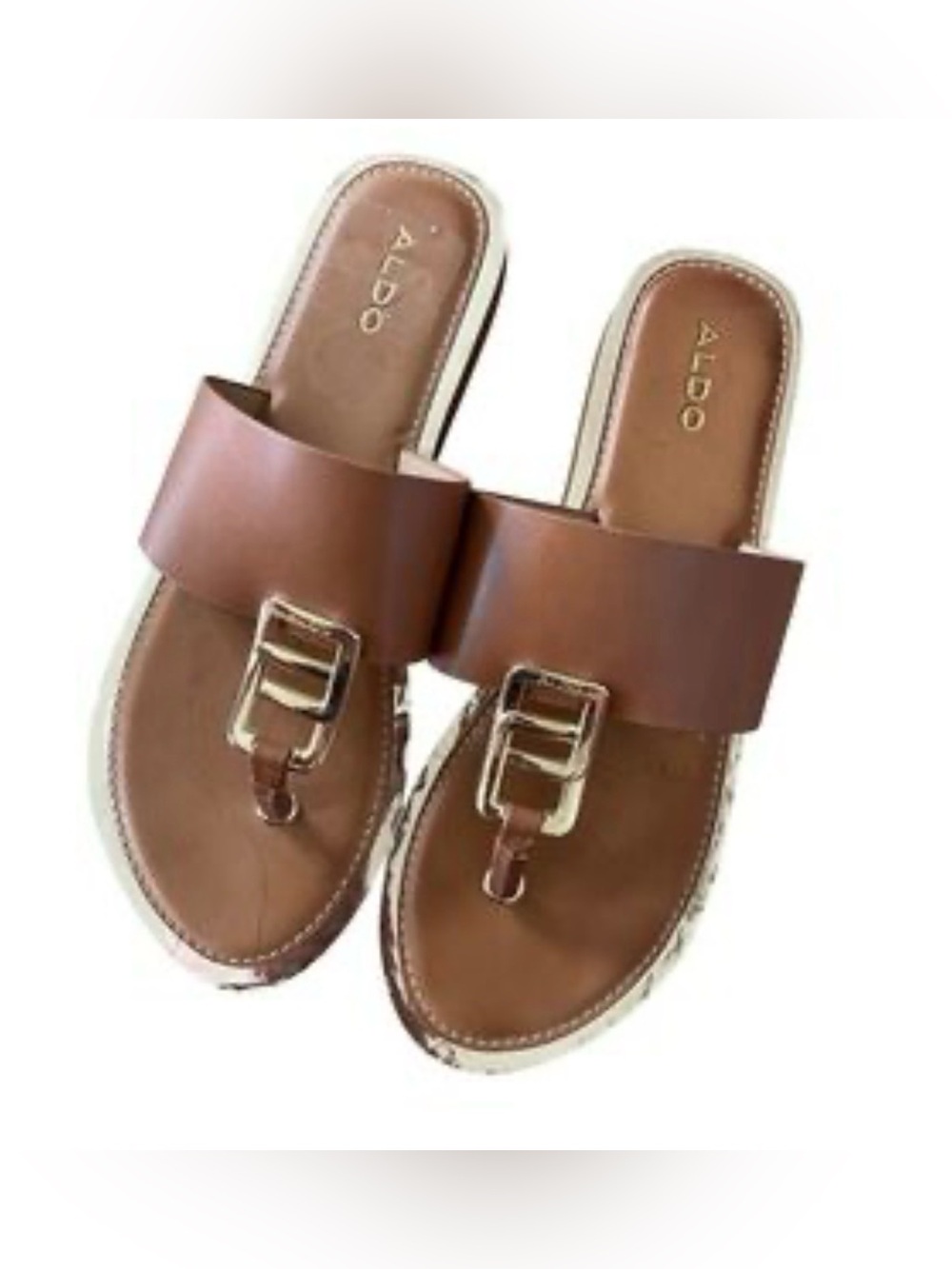 ALDO Women's Brown Wedge Sandals - Size 11